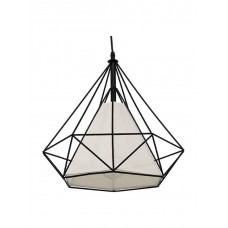 GloboStar Kairi Μοντέρνο Κρεμαστό Φωτιστικό Μονόφωτο Πλέγμα με Ντουί E27 σε Μαύρο Χρώμα 01618