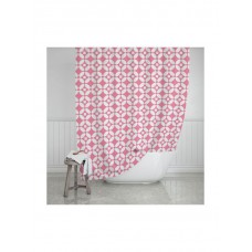 Estia Flower Life Κουρτίνα Μπάνιου Υφασμάτινη 180x200 cm Ροζ 02-11802