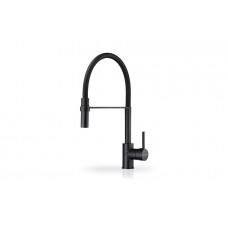 Pyramis Serina Μπαταρία Κουζίνας Πάγκου με Ντουζ Black Matt 090939901