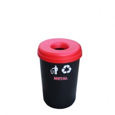 VIOMES Κάδος Ανακύκλωσης 60lt με Άνοιγμα στο Καπάκι Ν.316 Κόκκινο 103213