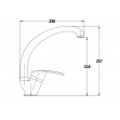 Viospiral Camelia Μπαταρία Κουζίνας Πάγκου Inox Ασημί 38-1208