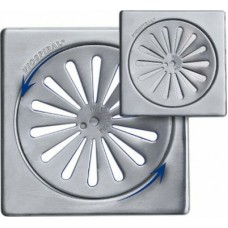 Viospiral Ανοξείδωτη Σχάρα Δαπέδου με Μέγεθος 12x12εκ. Ασημί 15-1365