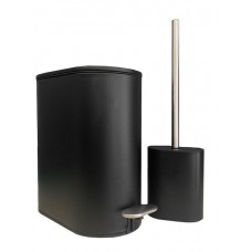 Sidirela Μεταλλικό Σετ Πιγκάλ και Καλαθάκι Μπάνιου Soft Close 5lt Μαύρο E-1538-BL