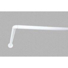 Ankor Βέργα Κουρτίνας Μπάνιου Γωνιακή Βιδωτή από Αλουμίνιο Λευκή 90x90εκ. 776368