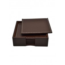 Ankor Σουβέρ από Δερματίνη με Βάση Καφέ 10x10cm 6τμχ 802777 Ankor Σουβέρ από Δερματίνη με Βάση Καφέ 10x10cm 6τμχ 802777