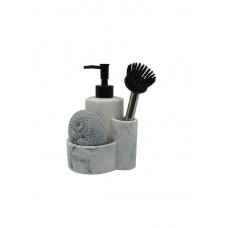 Ankor Επιτραπέζιο Dispenser για την Κουζίνα Πλαστικό με Θήκη για Σφουγγάρι Λευκό 809394