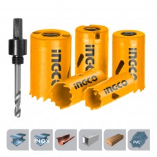INGCO Ποτηροτρύπανα Bi-Metal με Άξονα Σετ 7 τεμ 19-35mm AKH0071 INGCO Ποτηροτρύπανα Bi-Metal με Άξονα Σετ 7 τεμ 19-35mm AKH0071