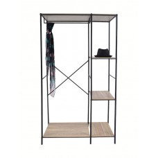 Κρεμάστρα Δαπέδου από Ξύλο σε Μαύρο Χρώμα 90x41x167cm Ankor 783762-1