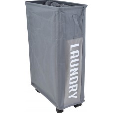 ΚΑΛΑΘΙ ΑΠΛΥΤΩΝ ΥΦΑΣΜΑΤΙΝΟ ΜΕ ΡΟΔΕΣ ΓΚΡΙ 39X19X60CM ANKOR 805075