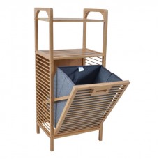 Ankor 814299 Καλάθι Απλύτων Bamboo 40x30x95cm Γκρι