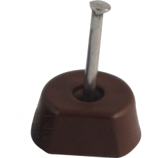 Τακάκια ραφιών πλαστικά καρφωτά καφέ