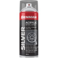 BENMAN Σπρέι Βαφής για Ζάντες-Τροχούς Αυτοκινήτου Ασημί 400ml 28598