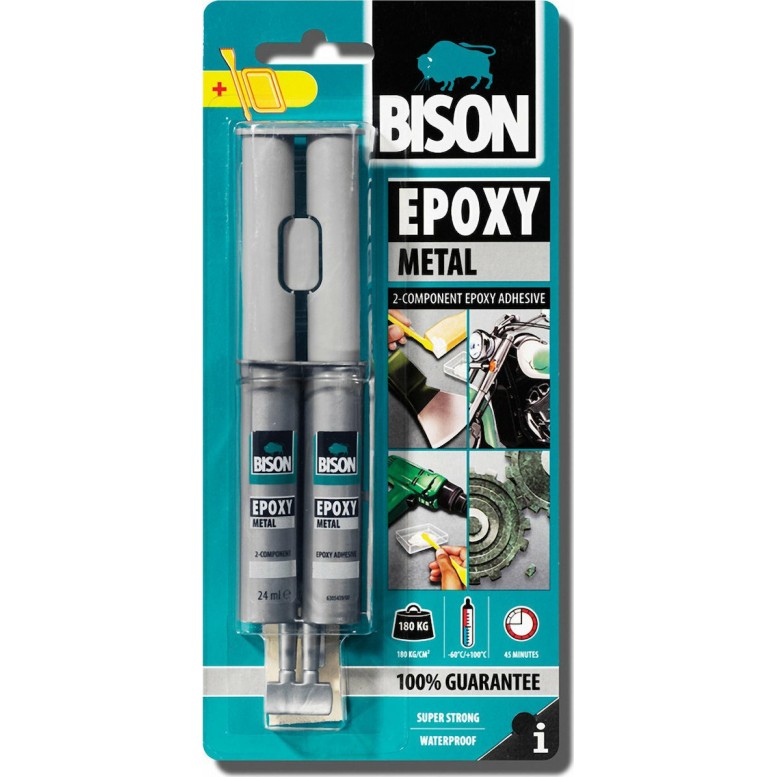 Bison Εποξική Κόλλα Μετάλλων 2 Συστατικών Γκρι 24ml 6305443 Bison Εποξική Κόλλα Μετάλλων 2 Συστατικών Γκρι 24ml 6305443