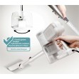 BRUNO ηλεκτρική σκούπα 2 σε 1 600W, λευκή-ασημί BRN-0133