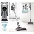 BRUNO επαναφορτιζόμενη ηλεκτρική σκούπα 2 σε 1 200W ασημί BRN-0160