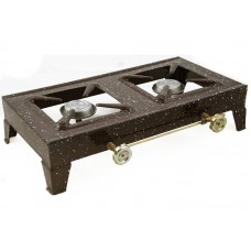 Calfer Gas ΕΛΒ.200 Επιτραπέζια Εστία Υγραερίου Διπλή Καφέ