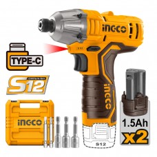 INGCO Παλμικό Κατσαβίδι Μπαταρίας 12V Li-Ion USB Type-C CIRLI12015 INGCO Παλμικό Κατσαβίδι Μπαταρίας 12V Li-Ion USB Type-C CIRLI12015