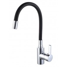 Cresman Melia Black Series Μπαταρία Κουζίνας Πάγκου Εύκαμπτη Μαύρη 11054