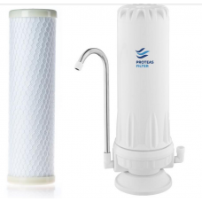 Φίλτρο νερού άνω πάγκου (λευκό) PFC-WH-P με φίλτρο ενεργού άνθρακα με μεμβράνη υπερδιήθησης Proteas UF PRO01 EW-012-0100-PREMIUM