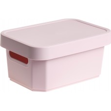 Πλαστικό Κουτί Αποθήκευσης με Καπάκι Ροζ 12.5x26.3x18.3cm Cyclops Cave 003302102