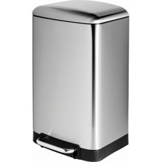 Κάδος Απορριμμάτων Μεταλλικός Inox Matte με Πεντάλ Soft Close 30lt Estia 01-0172