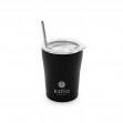 Estia Coffee Mug Save The Aegean Ποτήρι Θερμός με Καλαμάκι Midnight Black 350ml 01-12083