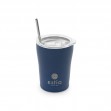 Estia Coffee Mug Save The Aegean Ποτήρι Θερμός με Καλαμάκι Denim Blue 350ml 01-12182