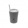 Estia Coffee Mug Save The Aegean Ποτήρι Θερμός με Καλαμάκι Grey 350ml 01-12441