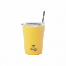 Estia Coffee Mug Save The Aegean Ποτήρι Θερμός με Καλαμάκι Pineapple Yellow 350ml 01-12458