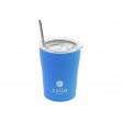 Estia Coffee Mug Save The Aegean Ποτήρι Θερμός με Καλαμάκι Olympic Blue 350ml 01-12465