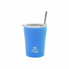 Estia Coffee Mug Save The Aegean Ποτήρι Θερμός με Καλαμάκι Olympic Blue 350ml 01-12465