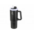 Estia Straw Tumbler XL Ανακυκλώσιμο Handled Tumbler Θερμός Ανοξείδωτο BPA Free 900ml Midnight Black 01-32111