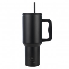ESTIA ΘΕΡΜΟΣ STRAW TUMBLER XL SAVE THE AEGEAN 1200ml MIDNIGHT BLACK 01-32180