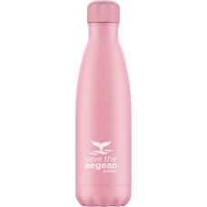 Μπουκάλι Θερμός 0.5lt Travel Flask Save The Aegean Baby Pink Estia 01-7812