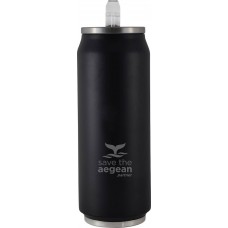 Ποτήρι Θερμός 0.5lt Travel Cup Save The Aegean Black Estia 01-7843