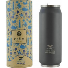 Ποτήρι Θερμός 0.5lt Travel Cup Save The Aegean Grey Matte Estia 01-9441