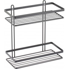 Εταζέρα Ίσια 2 θέσεων Elegant Μαύρη 25x12x27.5 02-8703 Estia