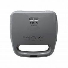 Τοστιέρα για 2 Τοστ 750W Γκρι Aroma Grey Estia 06-10010