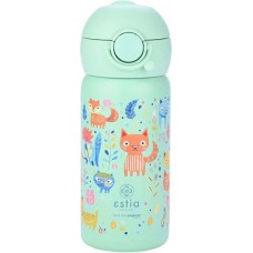 Estia Παιδικό Παγούρι Θερμός Ανοξείδωτο με Καλαμάκι Feline Foliage 01-23461