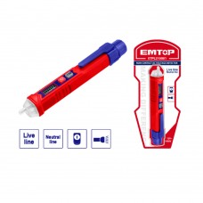 EMTOP ΑΝΙΧΝΕΥΤΗΣ ΤΑΣΗΣ ΜΕ ΛΕΥΚΟ LED ΦΑΚΟ ETPL210001  EMTOP ΑΝΙΧΝΕΥΤΗΣ ΤΑΣΗΣ ΜΕ ΛΕΥΚΟ LED ΦΑΚΟ ETPL210001