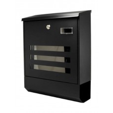 Γραμματοκιβώτιο Εξωτερικού Χώρου Μεταλλικό σε Μαύρο Χρώμα 35x11x41cm F.F. Group 40268