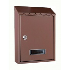 Γραμματοκιβώτιο Εξωτερικού Χώρου Μεταλλικό σε Καφέ Χρώμα 30.5x7x21.5cm F.F. Group 40274