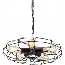 GloboStar Industrial Κρεμαστό Φωτιστικό Vintage Πολύφωτο Μαύρο 01164