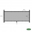 GRASHER Δίχτυ Μπαλκονιού 160gr/m² Γκρί 0,75x6m Με Κρίκους 103829