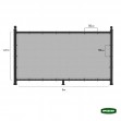 GRASHER Δίχτυ Μπαλκονιού 160gr/m² Γκρί 1,20x6m Με Κρίκους 103833