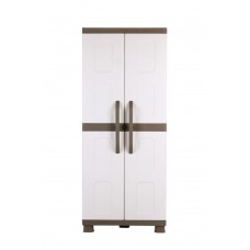 HOMEPLAST Δίφυλλη Ντουλάπα Άρια Πλαστική με Χώρισμα & 4 Ράφια 73x44x179εκ. Μπέζ-Λευκό 5200310909108 