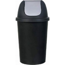 Homeplast Πλαστικός Κάδος Απορριμμάτων Μαύρος 50lt A00240