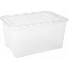 Homeplast Nak Πλαστικό Κουτί Αποθήκευσης με Καπάκι Διάφανο 67lt 60x40x31cm A00299