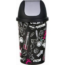 Homeplast Balloons Πλαστικός Κάδος Απορριμμάτων Μαύρος 50lt A00493