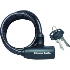 Master Lock Κλειδαριά Ποδηλάτου Κουλούρα με Κλειδί Μαύρη 812600112